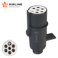 Вилка прицепа/тягача 24В тип-S 7 контактов пластик (пружина) (ATE-41)