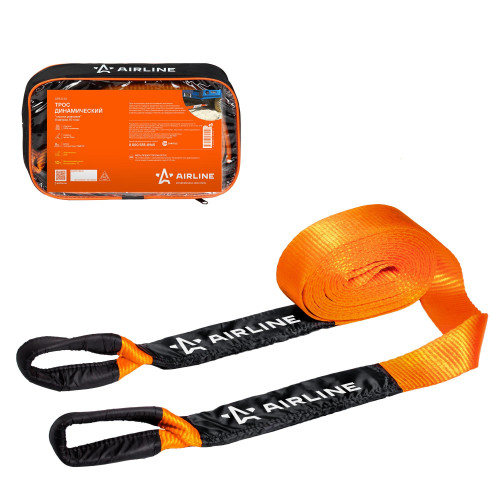 Трос динамический 10 т, 8 м + сумка (стропа рывковая)  (ATR-D-10)
