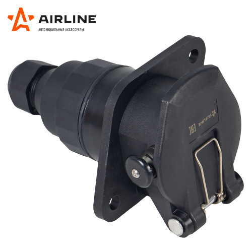 Розетка прицепа/тягача 24В ABS/EBS 7 контактов пластик (гайка) (ATE-35)