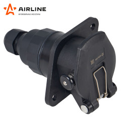 Розетка прицепа/тягача 24В ABS/EBS 7 контактов пластик (гайка) (ATE-35)