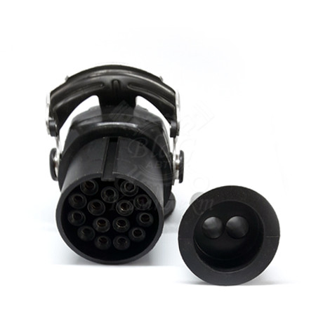 Евроразъем АБС (адаптер) 15 контактов (2х7 полюсов) (винт. соед., пласт., 24В) JC-158-15 (A10064)