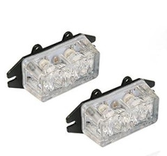 Стробоскопы желтые 12-24В. (к-т 8шт.) многорежимные (18926)