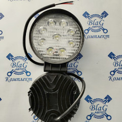 Фара светодиодная ДИАЛУЧ  круглая 10-30В. 27Вт. 100 х100мм. 9 изл. / 27F9-3R (AE27R-9LED-42HC)