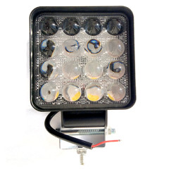 Фара светодиодная ДИАЛУЧ квадратная 10-30В. 48Вт. 100 х100мм. 16 изл. / 48S16-3S