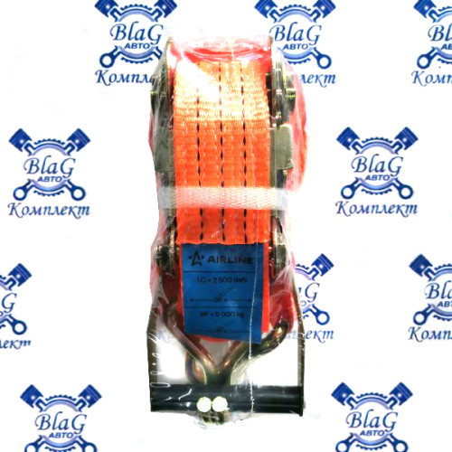 Ремень крепления груза с храповиком 6 м, 5 т (AS-T-09)