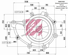 Водяной насос SCANIA о. н. 1896752 / М4831002 MARSHALL