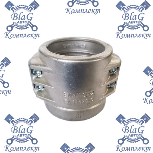 Зажим для шланга (хомут с болтами) алюминиевый 80х8 (3")