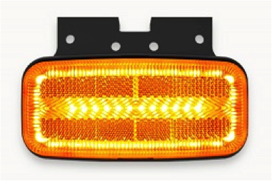 Фонарь габаритный 155-1 ЖЕЛТЫЙ универсальный 36 диодов с функцией указат. повор. с кронштейном (ТАС)