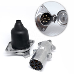 Вилка + розетка ПС-326 МЕТАЛЛ, 6+1полюсов 24V, 611550+611540 TrailerParts
