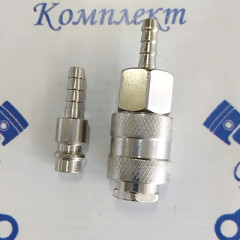 Пневмо разъем (быстросъем) ЕВРО (под трубку d=6мм) к-т